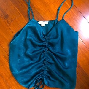 Green Satin tank top